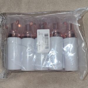 Set of 5 White and Rose Gold Foam Dispensers